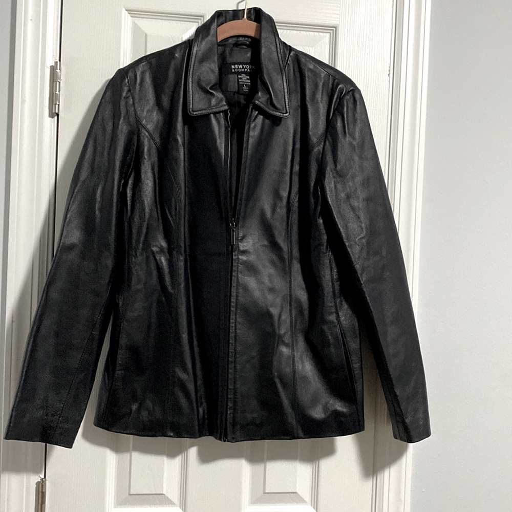 New York & Company 100%genuine leather jacket!